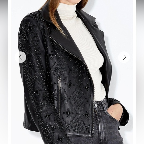 NOUR HAMMOUR Saturday leather jacket - Picture 6 of 10